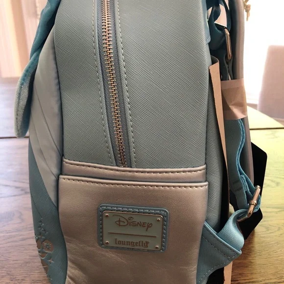 Loungefly Disney Cinderella Blue Bow Dress Mini Backpack -new - Picture 6 of 7